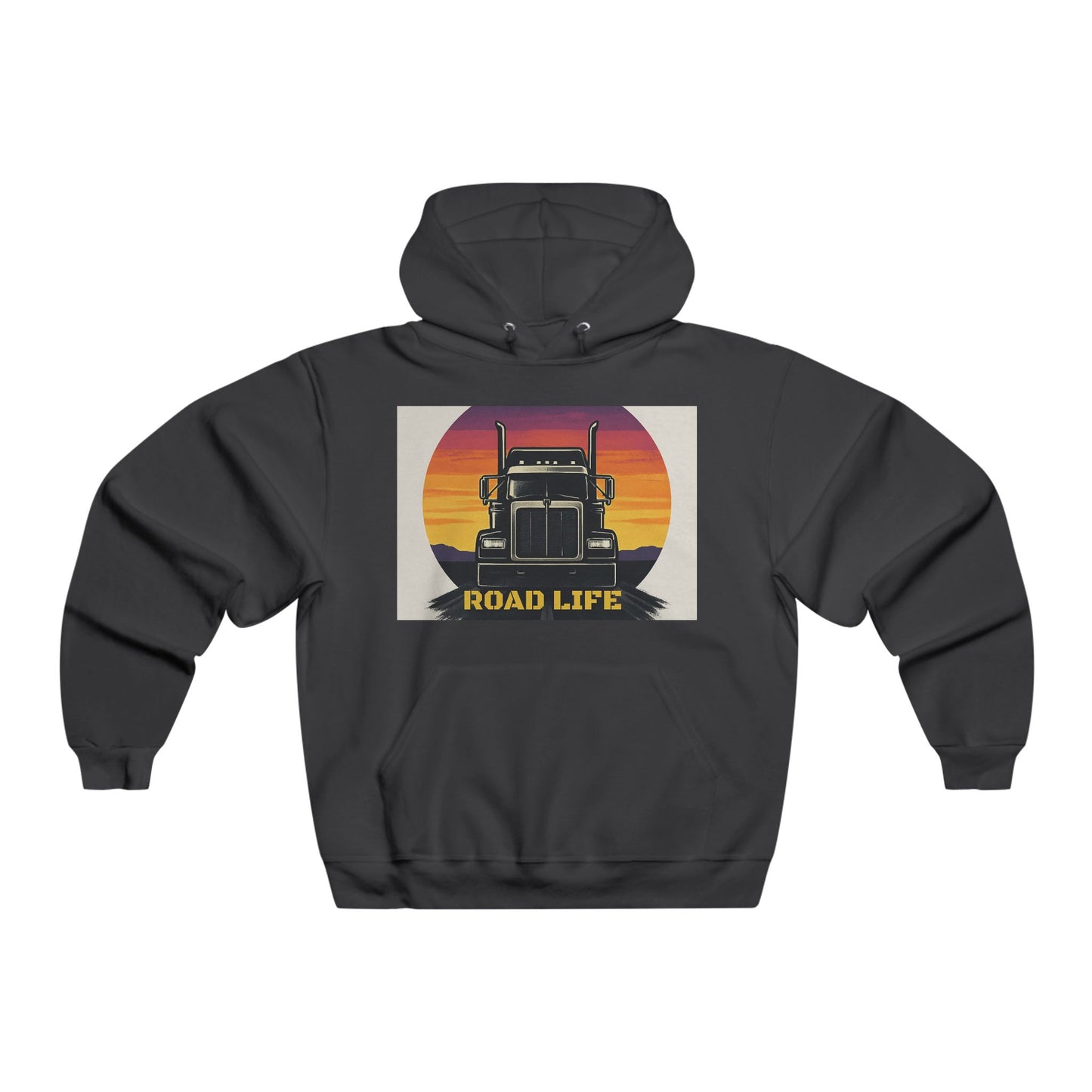 Trucker Road Life Hoodie, Perfect for Truck Drivers, Casual Wear, Gift for Truck Enthusiasts, Outdoor Adventures, Cozy Layering
