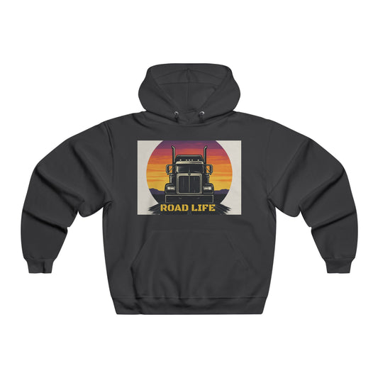 Trucker Road Life Hoodie, Perfect for Truck Drivers, Casual Wear, Gift for Truck Enthusiasts, Outdoor Adventures, Cozy Layering