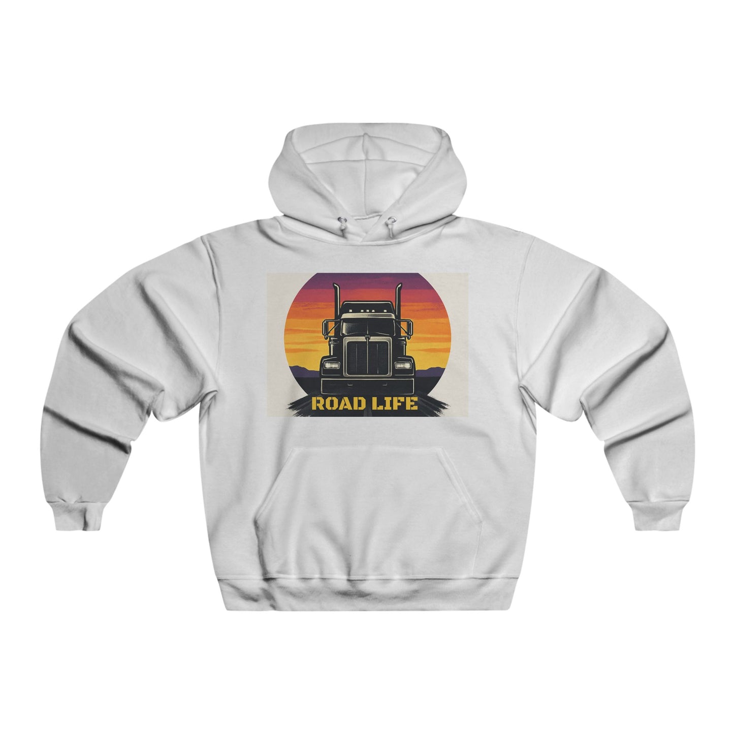 Trucker Road Life Hoodie, Perfect for Truck Drivers, Casual Wear, Gift for Truck Enthusiasts, Outdoor Adventures, Cozy Layering