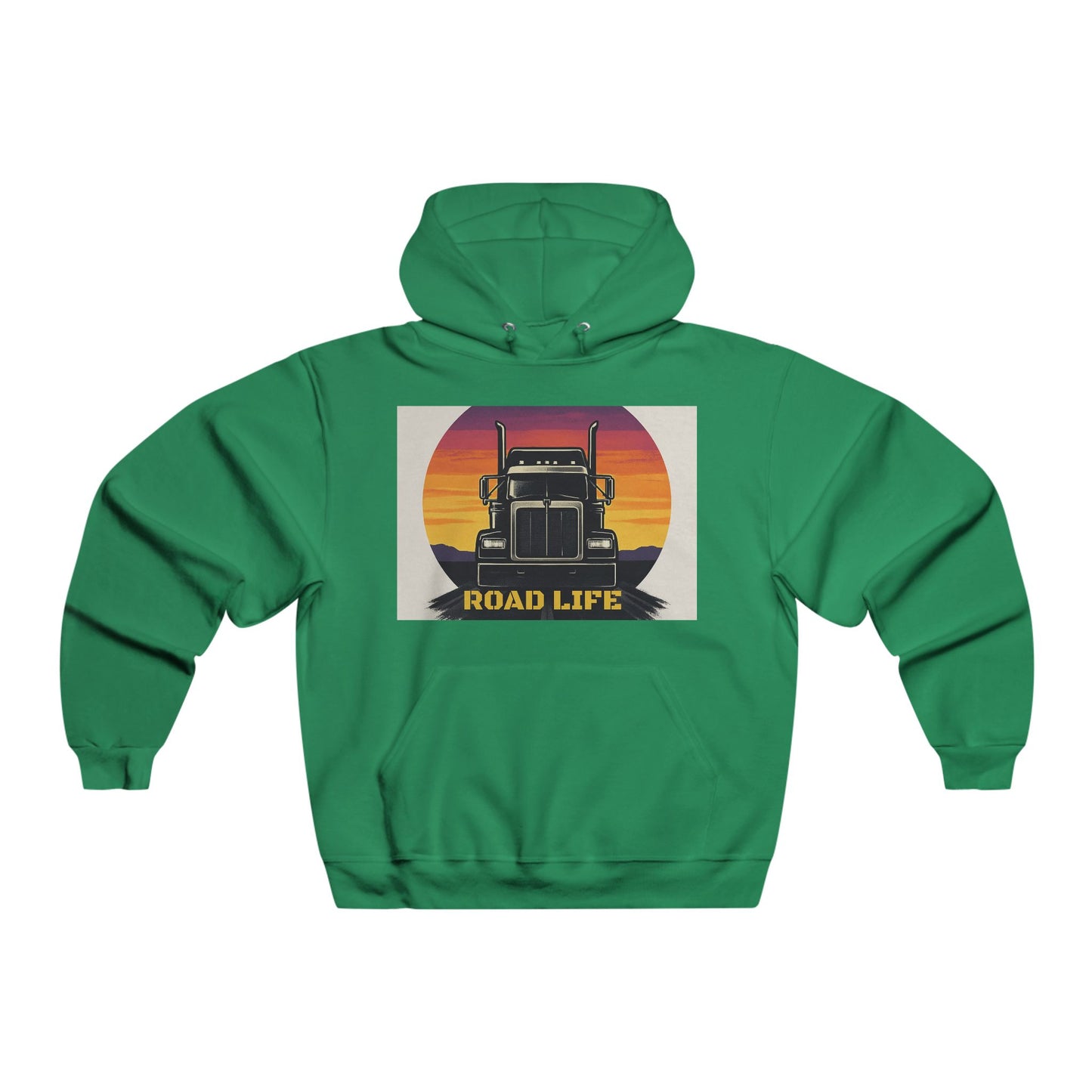 Trucker Road Life Hoodie, Perfect for Truck Drivers, Casual Wear, Gift for Truck Enthusiasts, Outdoor Adventures, Cozy Layering