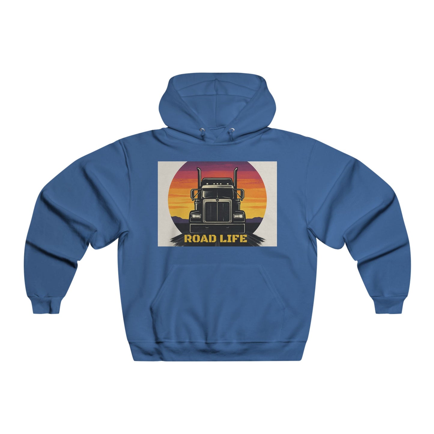 Trucker Road Life Hoodie, Perfect for Truck Drivers, Casual Wear, Gift for Truck Enthusiasts, Outdoor Adventures, Cozy Layering