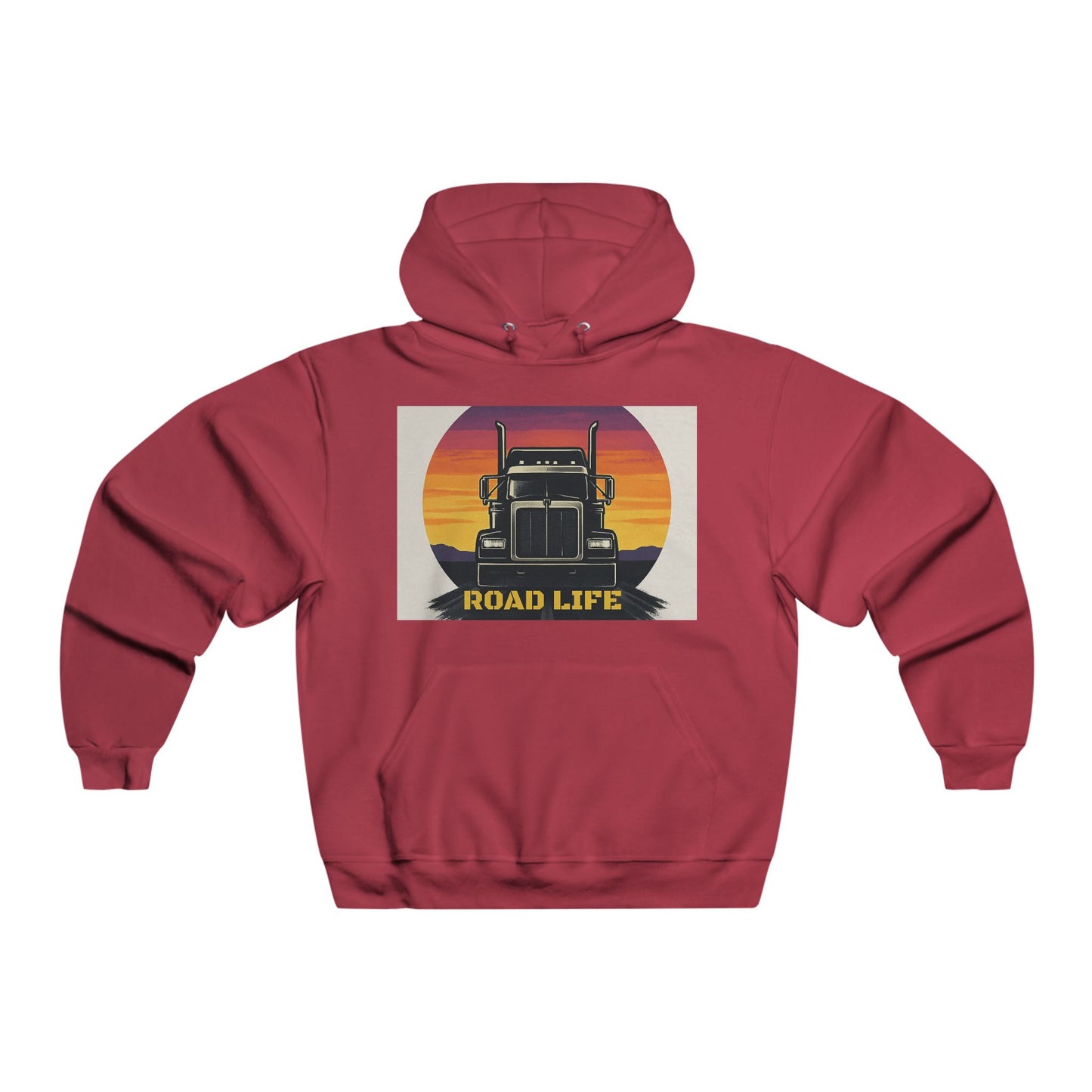 Trucker Road Life Hoodie, Perfect for Truck Drivers, Casual Wear, Gift for Truck Enthusiasts, Outdoor Adventures, Cozy Layering